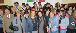 Il gruppo dei francesi con la preside Moscucci