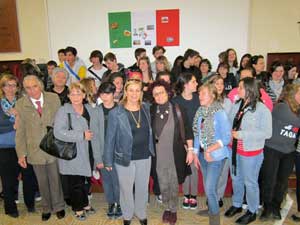 Il gruppo dei francesi con la preside Moscucci