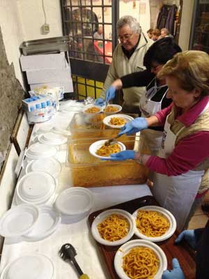 Un'immagine della cena