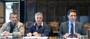 Contardo, Mecarini e Marini alla conferenza