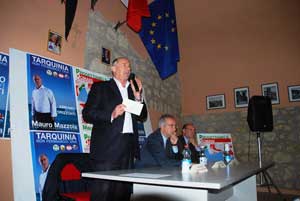 L'intervento del candidato Mauro Mazzola