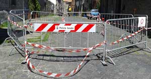 La buca a via Sant'Andrea