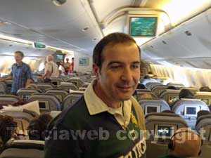 Il maestro Stefano Vignati durante il viaggio