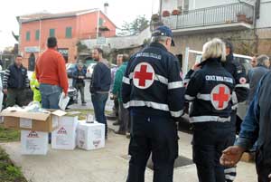L'esercitazione della Cri