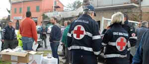 L'esercitazione della Cri