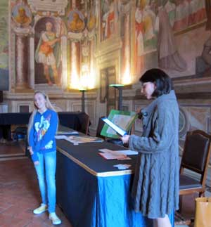 Un'immagine della premiazione