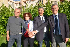 Da sinistra Gismondi, Melaragni, Pieri e Santi
