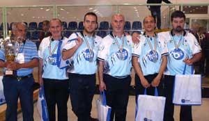 La squadra della bocciofila Oriolo-Vejano