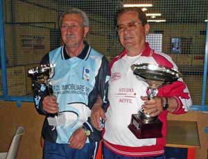 La premiazione della gara di bocce