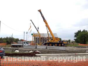 Lavori al ponte sulla ferrovia