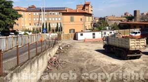 Il cantiere del parcheggio alle Pietrare