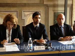 Da sinistra: il prefetto Antonella Scolamiero, l'assessore alle Politiche sociali Daniele Sabatini e il capo della squadra mobile Fabio Zampaglione