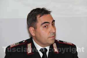 Il luogotenente Angelo Fazi, al comando dell'aliquota radiomobile di Ronciglione