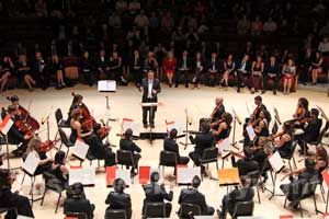 L'orchestra durante il concerto