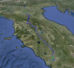 Le città italiane che interessava il traffico