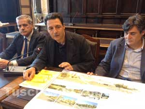 Il sindaco Marini e gli assessori Arena e Muroni presentano il volto della nuova Viterbo