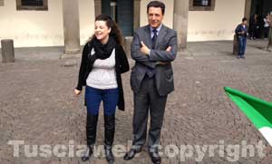 L'assessore Chiara Frontini con il sindaco Giulio Marini