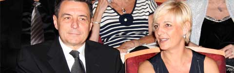 Il sindaco Giulio Marini e la moglie Emanuela Appolloni