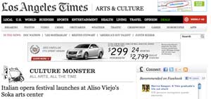L'articolo del Los Angeles Times online