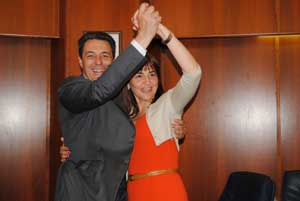 Il sindaco Marini festeggia con la presidente Polverini