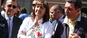 Renata Polverini al passaggio delle Mille Miglia