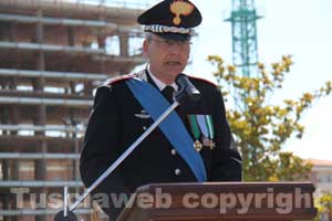Il comandante provinciale colonnello Gianluca Dell'Agnello