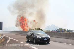 Le fiamme sulla Superstrada