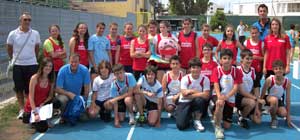 Gli atleti a Pomezia