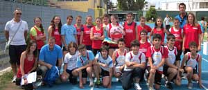 Gli atleti a Pomezia