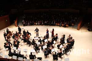 L'orchestra durante il Rigoletto