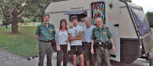 La roulotte donata a una famiglia emiliana