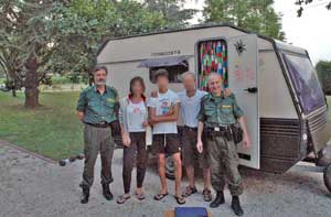 La roulotte donata a una famiglia emiliana
