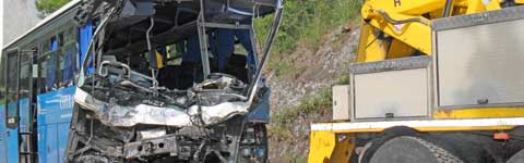 L'autobus sventrato