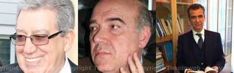 Da sinistra: Roberto Angelucci, Giuseppe Aloisio e Mauro Paoloni