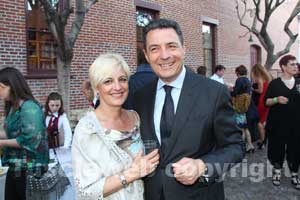 Il sindaco di Viterbo Giulio Marini e la moglie Emanuela Appolloni