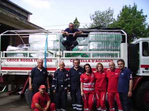 I volontari della Croce rossa di Civitella d'Agliano