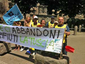 L'azione dimostrativa di Fare Verde a Bagnaia