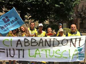 L'azione dimostrativa di Fare Verde a Bagnaia