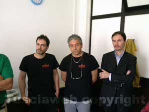 Sulla destra l'ingegnere Fabrizio Piergentili