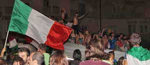 I viterbesi in festa per la semifinale degli Europei