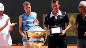 I tennisti in campo