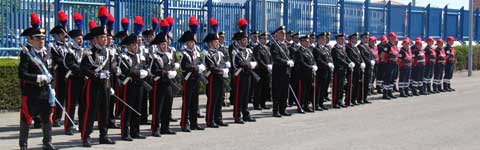 La cerimonia del 168esimo anniversario dell'Arma dei carabinieri