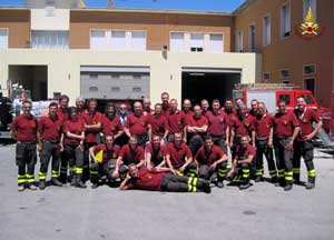 Il gruppo che ha partecipato al corso Tas al comando di Viterbo