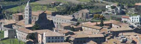 Una veduta aerea di Viterbo