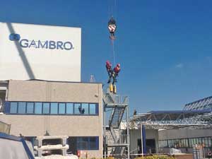 Vigili viterbesi al lavoro in Emilia
