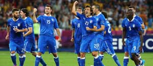 Un'immagine della vittoria dell'Italia