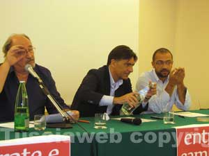 Enrico Gasbarra con Aldo Fabbrini e Andrea Egidi