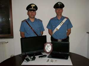 La refurtiva ritrovata dai carabinieri