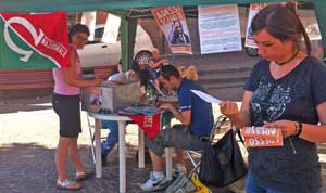 Il gazebo della Giovane Italia