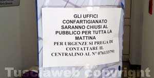 Il messaggio di chiusura momentanea al pubblico